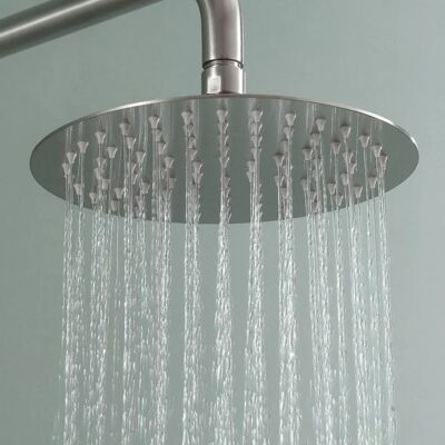 KIBATH Cabezal de ducha 25cm Níquel cepillado Acero inoxidable KIBATH Cabezal de ducha 25cm Níquel cepillado Acero inoxidable