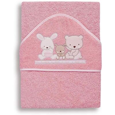 Interbaby Babyhandtuch Pink Kapuzen - Babyhandtuch Interbaby Babyhandtuch Pink Kapuzen - Babyhandtuch