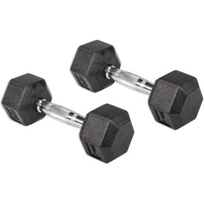 Manubri Olive - Coppia da 5kg Hex Gomma - Attrezzi da palestra Manubri Olive - Coppia da 5kg Hex Gomma - Attrezzi da palestra