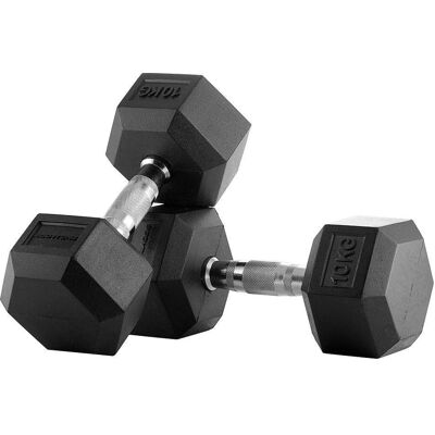 Bodytone Hexagon Dumbbells - 10kg, 12.5kg - Black - Strength Bodytone Hexagon Dumbbells - 10kg, 12.5kg - Black - Strength