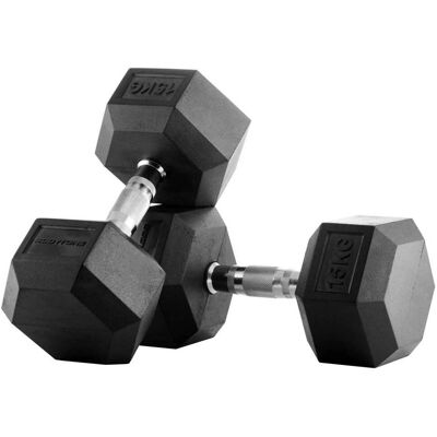 Mancuernas Hexagonales Bodytone 15 kg - Negro - Talla Única Mancuernas Hexagonales Bodytone 15 kg - Negro - Talla Única