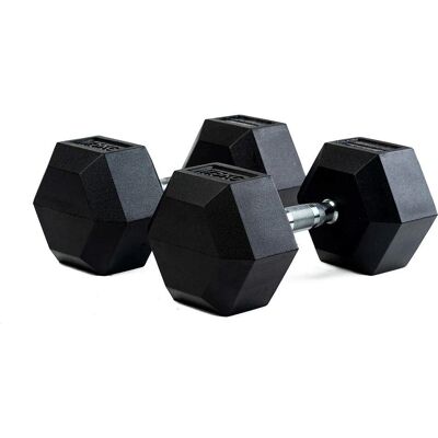 Mancuernas Hexagonales Bodytone 17,5kg - Negro - Talla UNICA - Equipo de musculación Mancuernas Hexagonales Bodytone 17,5kg - Negro - Talla UNICA - Equipo de musculación
