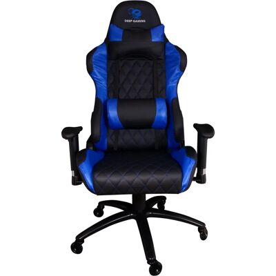 Deep Gaming Deep Command II - Chaise de jeu ergonomique bleu noir - Publicité Deep Gaming Deep Command II - Chaise de jeu ergonomique bleu noir - Publicité