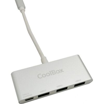 Hub USB CoolBox COO-HUC3U3PD Bianco - USB 3.2 Gen 1, 4 porte, Alluminio Hub USB CoolBox COO-HUC3U3PD Bianco - USB 3.2 Gen 1, 4 porte, Alluminio