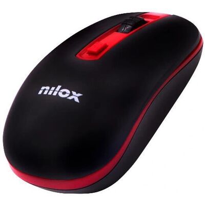 Mouse sem fio Nilox NXMOWI2002 - 1000 DPI - Preto/Vermelho Mouse sem fio Nilox NXMOWI2002 - 1000 DPI - Preto/Vermelho