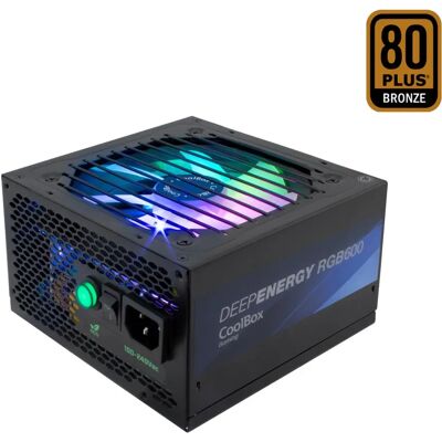 Deep Gaming RGB600 Fonte de alimentação - 600 W, Preto, ATX Deep Gaming RGB600 Fonte de alimentação - 600 W, Preto, ATX