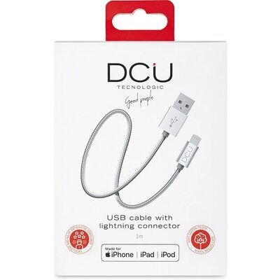 Câble Lightning DCU Tecnologic - 1m Argent Câble Lightning DCU Tecnologic - 1m Argent