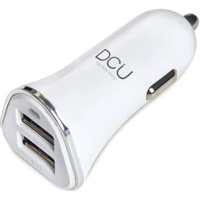 DCU Titanium Weiß Auto-Ladegerät mit 2 USB-Anschlüssen - Ladegerät DCU Titanium Weiß Auto-Ladegerät mit 2 USB-Anschlüssen - Ladegerät