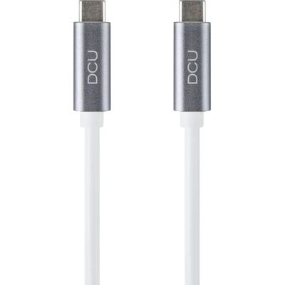 Câble USB-C à USB-C DCU Tecnologic - 1m - Gris Câble USB-C à USB-C DCU Tecnologic - 1m - Gris