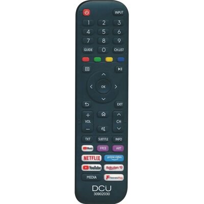 DCU Tecnologic 30902030 Infrarot-TV Fernbedienung - Mit Hintergrundbeleuchtung DCU Tecnologic 30902030 Infrarot-TV Fernbedienung - Mit Hintergrundbeleuchtung