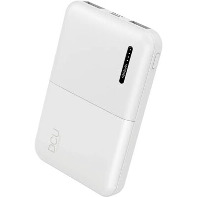 Power Bank DCU Tecnologic - 5000mAh - Bianco - Power Bank Power Bank DCU Tecnologic - 5000mAh - Bianco - Power Bank