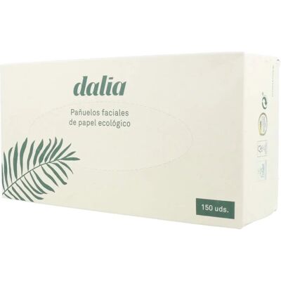 Caja de Pañuelos Faciales de Papel Ecológico Dalia - 150 Unidades Caja de Pañuelos Faciales de Papel Ecológico Dalia - 150 Unidades