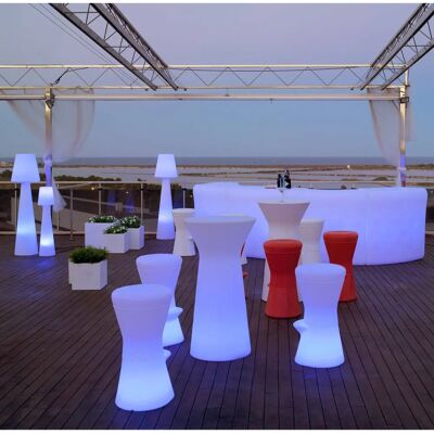 Moovere Corfu Taburete de Bar Solar LED - Duradero, 74cm, Luz RGB Moovere Corfu Taburete de Bar Solar LED - Duradero, 74cm, Luz RGB