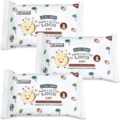 Las Toallitas de Manos de Coco de The Fruit Company - Desinfectantes y Compactas Las Toallitas de Manos de Coco de The Fruit Company - Desinfectantes y Compactas