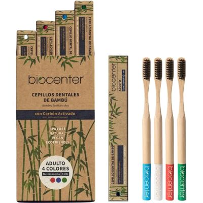 Biocenter Pack de Cepillos de Dientes Bambú y Carbón Activado - Cepillo de Dientes Biocenter Pack de Cepillos de Dientes Bambú y Carbón Activado - Cepillo de Dientes