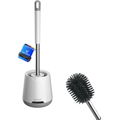Ibergrif - M34152 - Blanc - Silicone - Brosse pour toilettes - Publicité Ibergrif - M34152 - Blanc - Silicone - Brosse pour toilettes - Publicité
