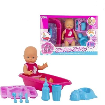 BigBuy Fun Bambola Baby Pipi Vasca - 40x13x58 cm BigBuy Fun Bambola Baby Pipi Vasca - 40x13x58 cm