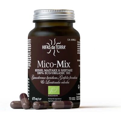 Hifas da Terra Mico-Mix Reishi Maitake Shiittake Cápsulas - Suplementos Hifas da Terra Mico-Mix Reishi Maitake Shiittake Cápsulas - Suplementos