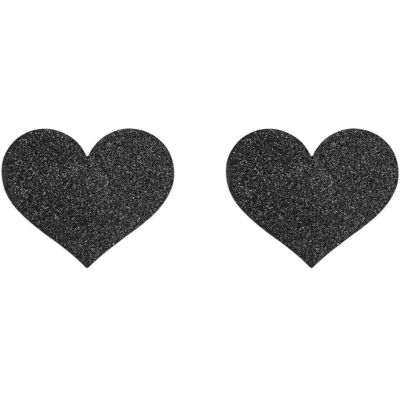Autocollants de tétons cœur noir Bijoux Indiscrets - 2 pcs Autocollants de tétons cœur noir Bijoux Indiscrets - 2 pcs
