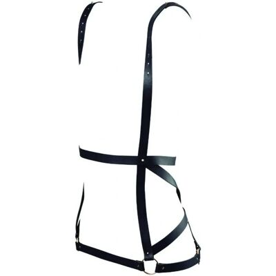 Robe en Faux Cuir Maze - Harnais Réglable, Végan - Style BDSM Robe en Faux Cuir Maze - Harnais Réglable, Végan - Style BDSM