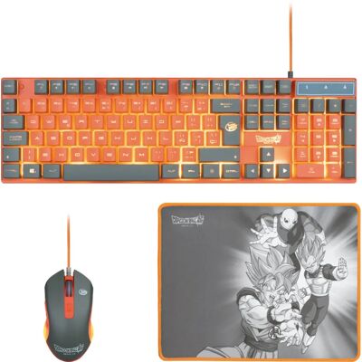 Ensemble Clavier et Souris FR-TEC Dragon Ball Super Orange - Clavier & Souris - Publicité Ensemble Clavier et Souris FR-TEC Dragon Ball Super Orange - Clavier & Souris - Publicité