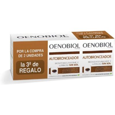 Oenobiol Triplo Auto-Bronceador - Suplemento alimenticio Oenobiol Triplo Auto-Bronceador - Suplemento alimenticio