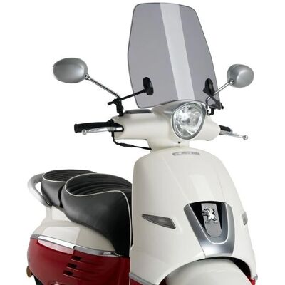 Vetrozza urban PUIG - Resistente agli urti, fumé chiaro, Peugeot Django Vetrozza urban PUIG - Resistente agli urti, fumé chiaro, Peugeot Django