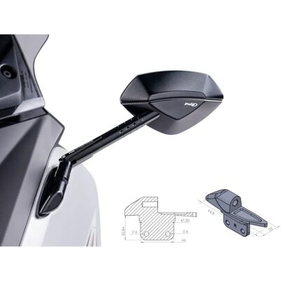 Adaptateur Hi-tech Puig - Accessoire Moto - Publicité Adaptateur Hi-tech Puig - Accessoire Moto - Publicité