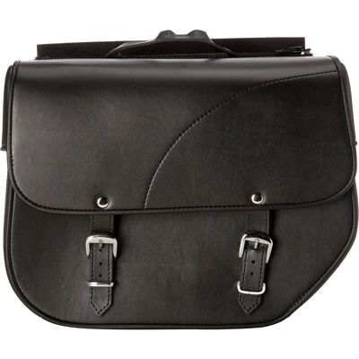 CustomAcces Sant Louis Saddlebag - Black High-Quality Synthetic Leather - 15L Capacity CustomAcces Sant Louis Saddlebag - Black High-Quality Synthetic Leather - 15L Capacity