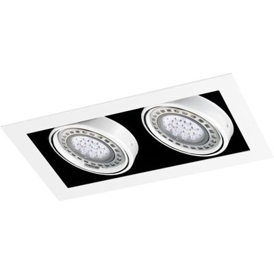 Cristal Record Lighting Kardan Tecno 2 luces AR111 blanco - Iluminación Cristal Record Lighting Kardan Tecno 2 luces AR111 blanco - Iluminación
