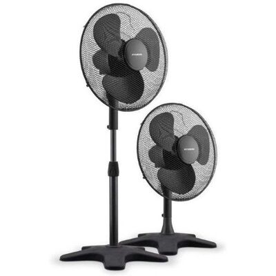 Ventilador Hyundai HYVLUXN4 - Ajustable 3 velocidades Negro 40cm Ventilador Hyundai HYVLUXN4 - Ajustable 3 velocidades Negro 40cm