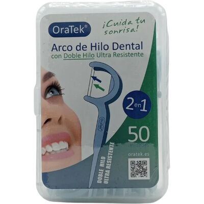 Arco Hilo Dental Doble Oratek - 100 Unidades Arco Hilo Dental Doble Oratek - 100 Unidades