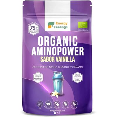 Energy Feelings Organic Aminopower supershake 75% vegetable protein - Vegan Protein Powder Energy Feelings Organic Aminopower supershake 75% vegetable protein - Vegan Protein Powder