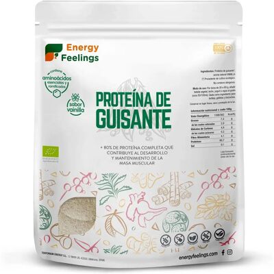Energy Feelings Bio-Erbsenprotein - Vegan, Vanille, 1kg Energy Feelings Bio-Erbsenprotein - Vegan, Vanille, 1kg