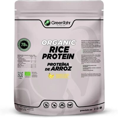 Green Tahr Proteína de arroz sabor plátano ecológica 750 g - Polvo de proteína de arroz Green Tahr Proteína de arroz sabor plátano ecológica 750 g - Polvo de proteína de arroz