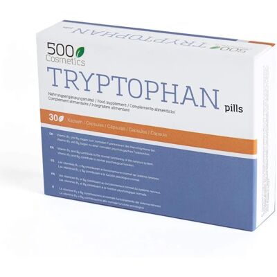 Pastiglie di Tryptophan 500Cosmetics - Sollievo naturale da ansia e stress Pastiglie di Tryptophan 500Cosmetics - Sollievo naturale da ansia e stress