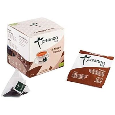 Josenea Té negro con canela orgánico - 10 pirámides Josenea Té negro con canela orgánico - 10 pirámides
