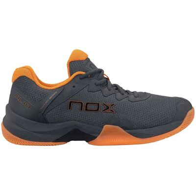 Nox Grijze en Oranje Padel Schoenen ML10 Hexa - Sportschoenen Nox Grijze en Oranje Padel Schoenen ML10 Hexa - Sportschoenen