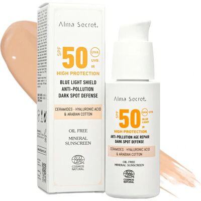 Alma Secret SPF 50 Sand Gesichtscreme - Natürlich, Feuchtigkeitsspendend, Für Sensitive Haut Alma Secret SPF 50 Sand Gesichtscreme - Natürlich, Feuchtigkeitsspendend, Für Sensitive Haut