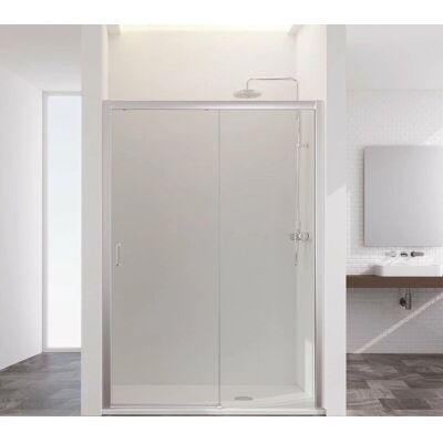 Mampara de ducha Summer Profiltek - 144-150cm, Plata Brillo, Vidrio Transparente Mampara de ducha Summer Profiltek - 144-150cm, Plata Brillo, Vidrio Transparente