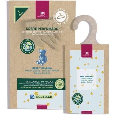 Cristalinas Ecopack Baby- och cologne doft för garderob - Luftfräschare Cristalinas Ecopack Baby- och cologne doft för garderob - Luftfräschare