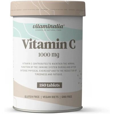 Vitaminalia Modelo 1000mg de Vitamina C Suplemento - Alta Concentração, Vegano Vitaminalia Modelo 1000mg de Vitamina C Suplemento - Alta Concentração, Vegano