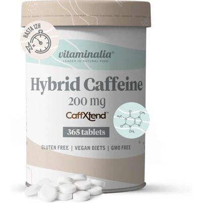 Vitaminalia Modelo 200mg - Comprimidos de cafeína de absorção dupla Vitaminalia Modelo 200mg - Comprimidos de cafeína de absorção dupla