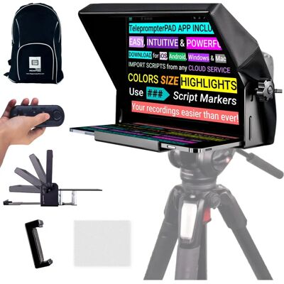iLight Pro 12" Teleprompter Kit for iPad & Phone - Compatible with Android & Windows iLight Pro 12" Teleprompter Kit for iPad & Phone - Compatible with Android & Windows