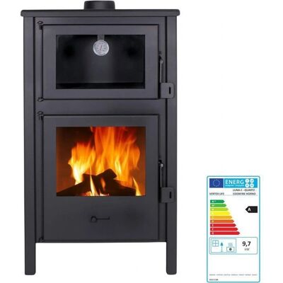 EIDER BIOMASA - Poêle à bois avec four - Quartz 12,4 kW - Publicité EIDER BIOMASA - Poêle à bois avec four - Quartz 12,4 kW - Publicité