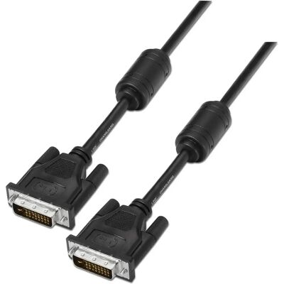 Kabel DVI AISENS A117-0089 - 1,8 m - Černá - Podporuje 2560x1600 - DVI-D Dual Link Kabel DVI AISENS A117-0089 - 1,8 m - Černá - Podporuje 2560x1600 - DVI-D Dual Link