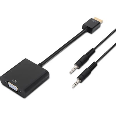 Aisens A122-0126 Video Kabeladapter - 10cm - Schwarz Aisens A122-0126 Video Kabeladapter - 10cm - Schwarz