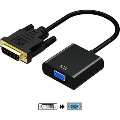 Adapter kablowy Aisens A147-0352 - 0,1 m DVI-D VGA Czarny Adapter kablowy Aisens A147-0352 - 0,1 m DVI-D VGA Czarny