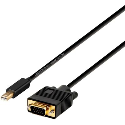 Aisens A125-0362 Videokabeladapter - 2m, VGA, Svart Aisens A125-0362 Videokabeladapter - 2m, VGA, Svart