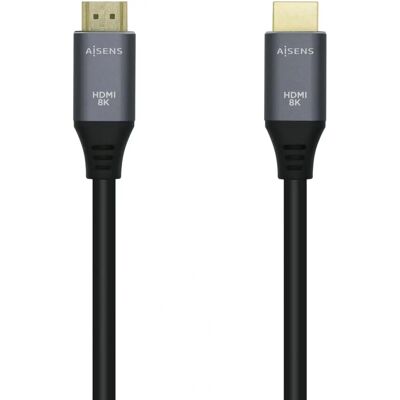 HDMI-kabel Aisens A150-0426 - 1m, Svart/Grey, HDMI 2.1, 8K, HDR HDMI-kabel Aisens A150-0426 - 1m, Svart/Grey, HDMI 2.1, 8K, HDR